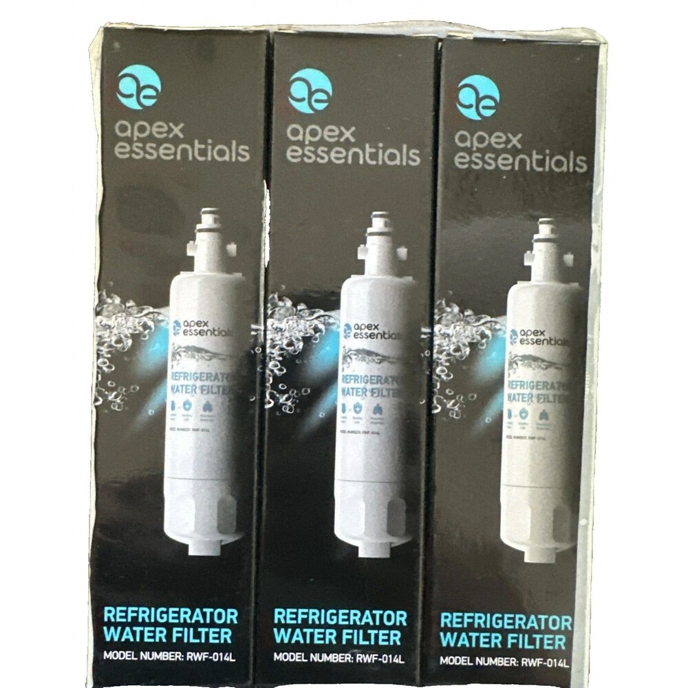 Apex Essentials RWF-014L Refrigerator Water Filter 3 pack New Sealed